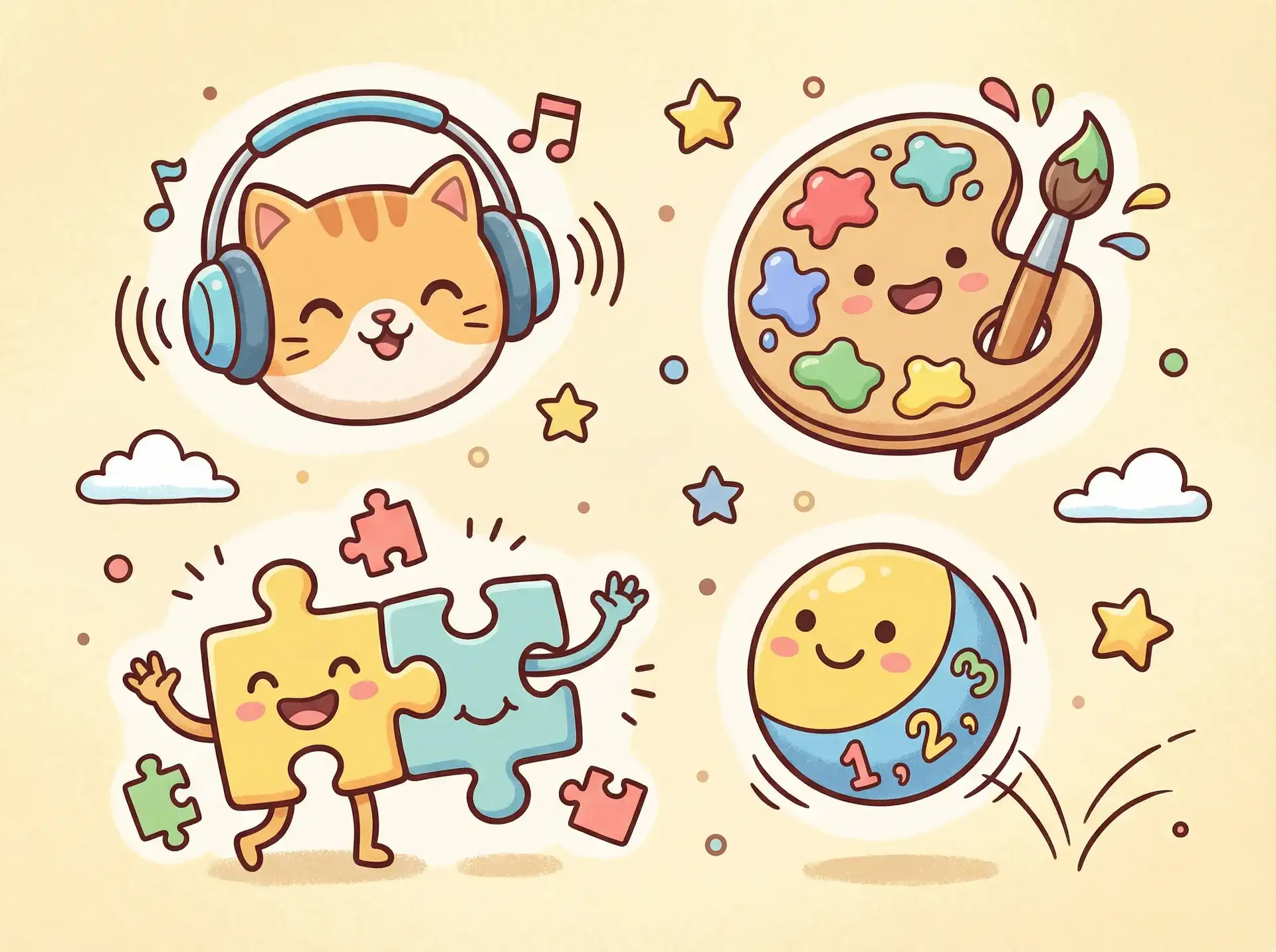 小朋友的手工作品 - 美味三姐妹 益智创作